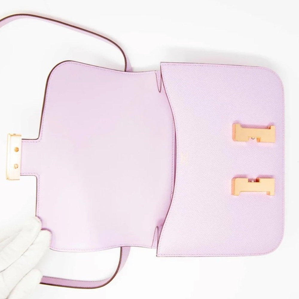HERMES MAUVE SYLVESTRE EPSOM CONSTANCE 24 - Picture 12 of 15